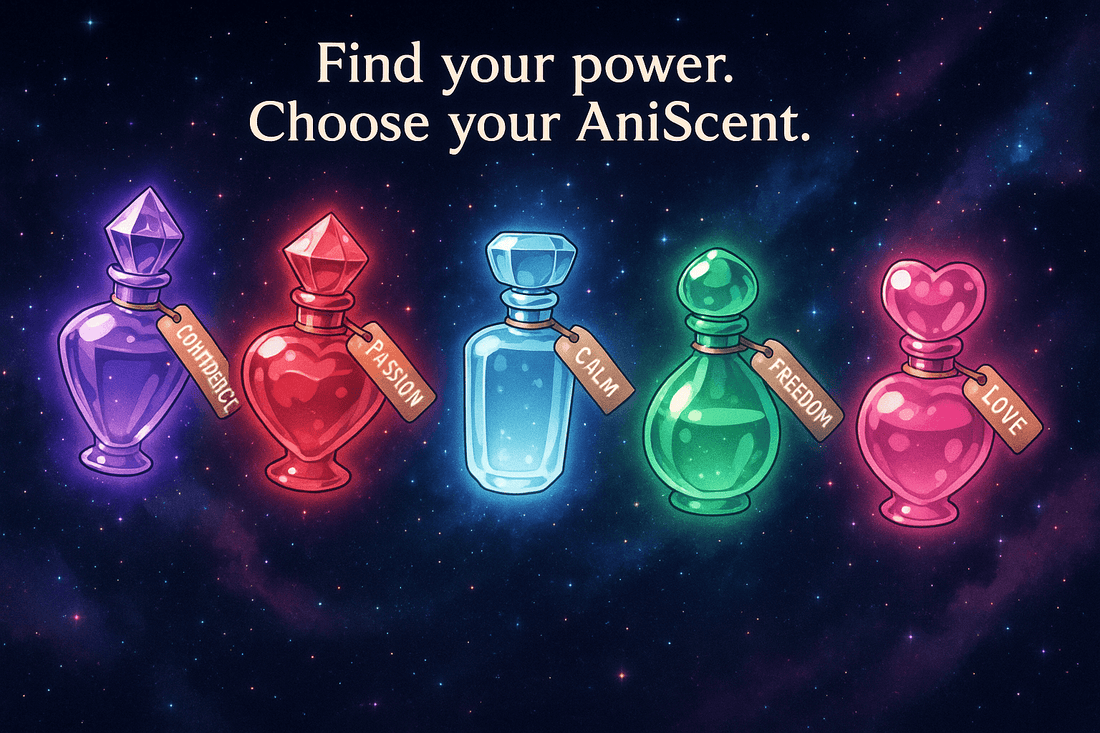 Aniscents perfume bottles with personality traits